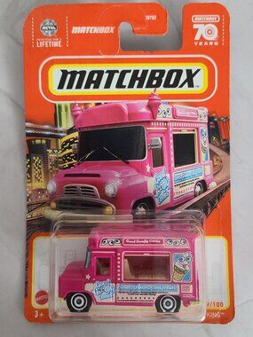 Matchbox Ice Cream King Pink Food Truck 70th Anniversary